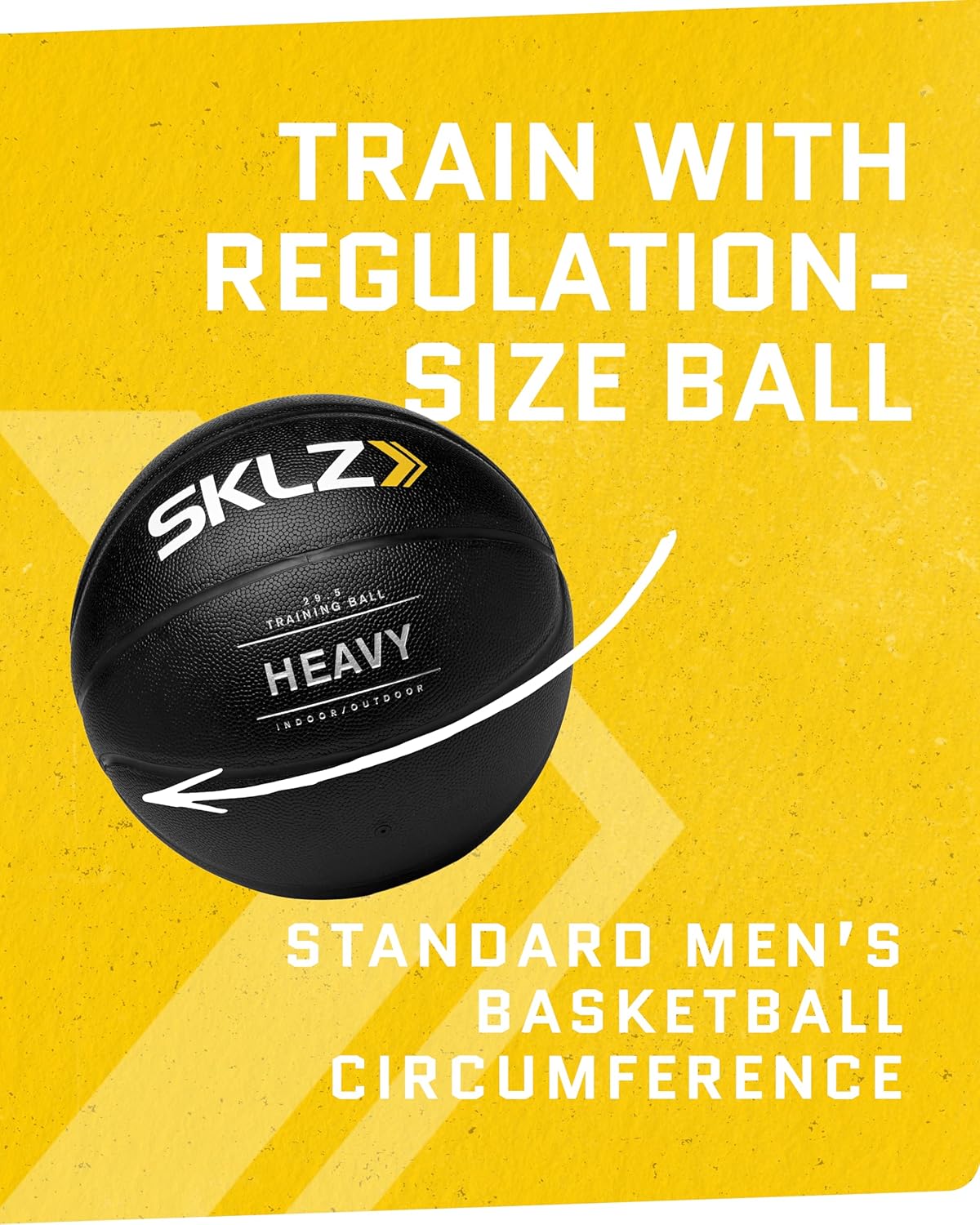 SKLZ Weighted Training Basketball - 29.5" | 3-lb Heavy Ball for Enhanced Dribbling - Durable Faux Leather