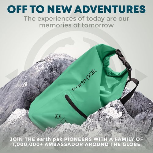 Earth Pak Waterproof Dry Bag - Durable Backpack with Zippered Pocket for Ultimate Gear Protection