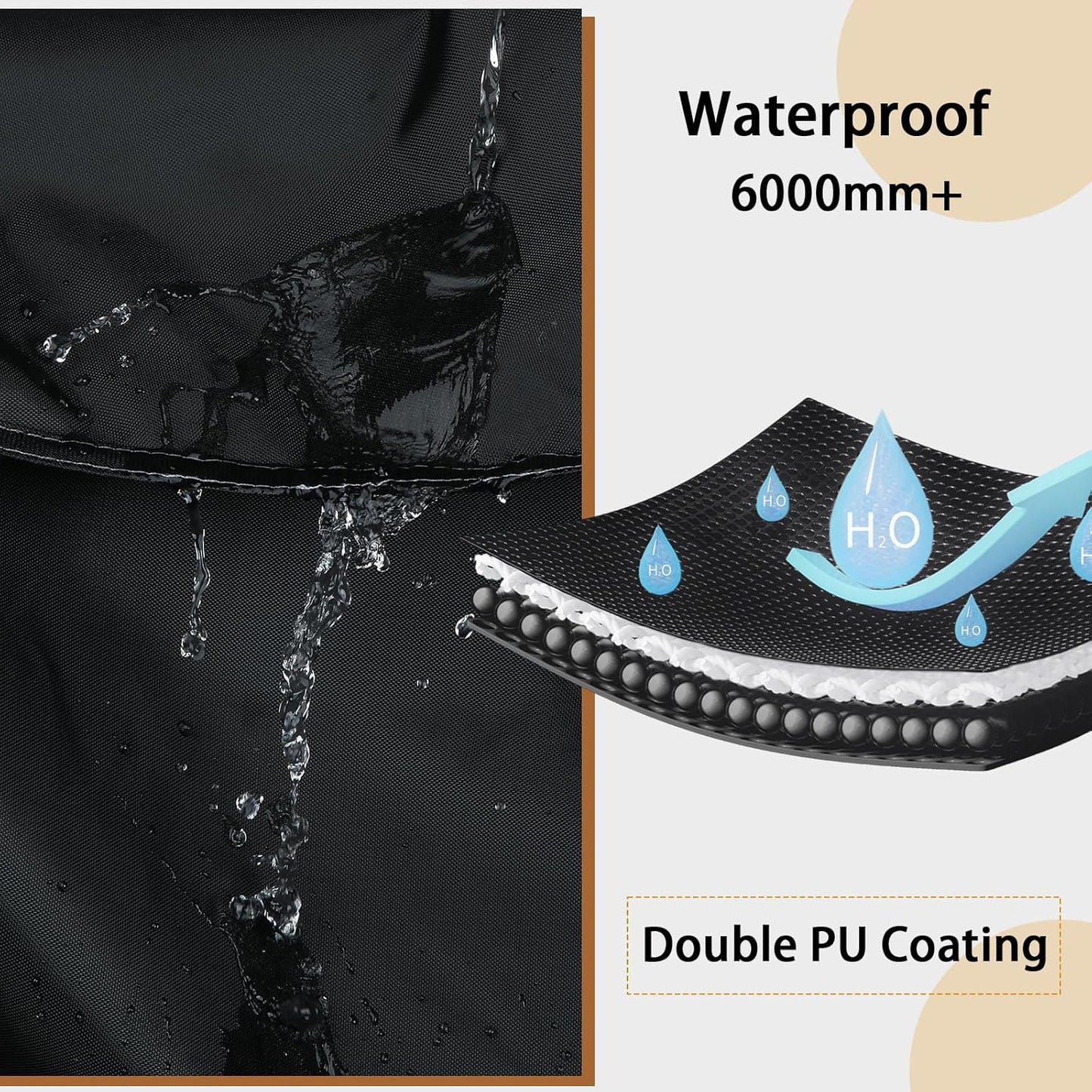 REDRICH Heavy Duty Bike Cover - Waterproof 3-Bike Storage with Lock Holes | 420D Oxford Protection Against Rain & UV