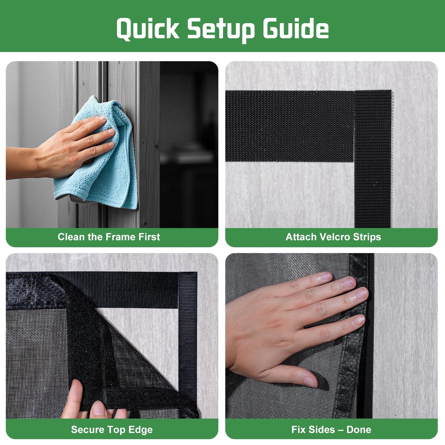 YOUBST Magnetic Screen Door Mesh Keeps Bugs Out: Door Screen Magnetic Closure 36" x 83" Fits Door Size 34" x 82" - Magnetic Door Curtain Heavy Duty Fiber Fabric Washable - Hands Free Entry