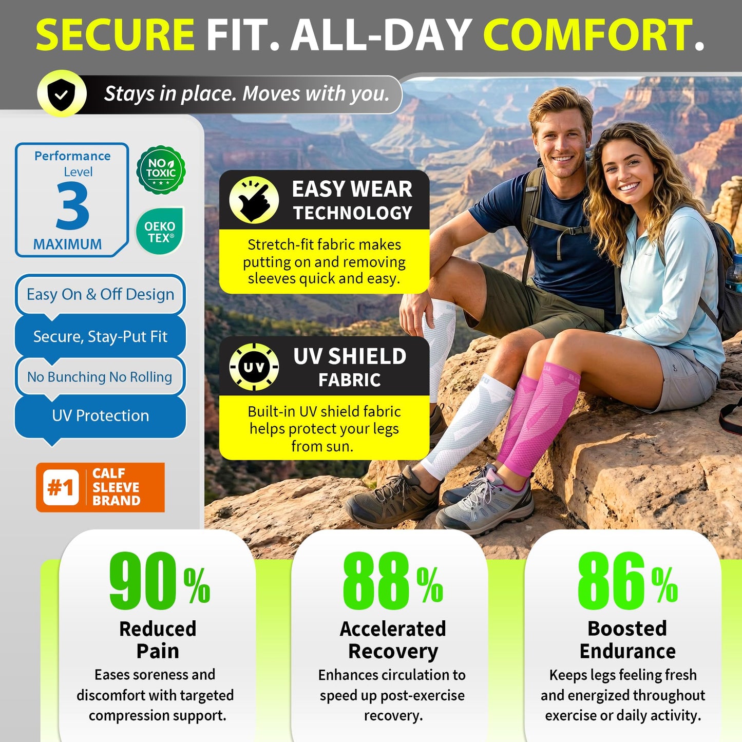 BLITZU Calf Compression Sleeves for Men and Women. Footless Compression Socks Support for Varicose Vein, Nursing, Running. Leg Sleeve Brace for Shin Splints, Pain Relief & Reduces Swelling White S-M