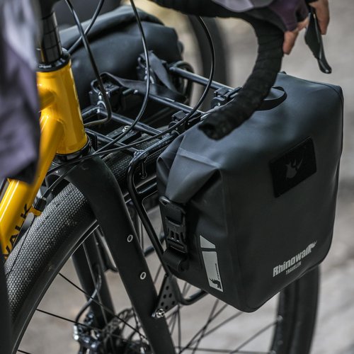 Rhinowalk Bike Pannier Bag 12L Waterproof Bicycle Bag Motor Pannier Backpack Shoulder Bag Laptop Pannier Travel Bag Professional Cycling Accessories (1 PCS)