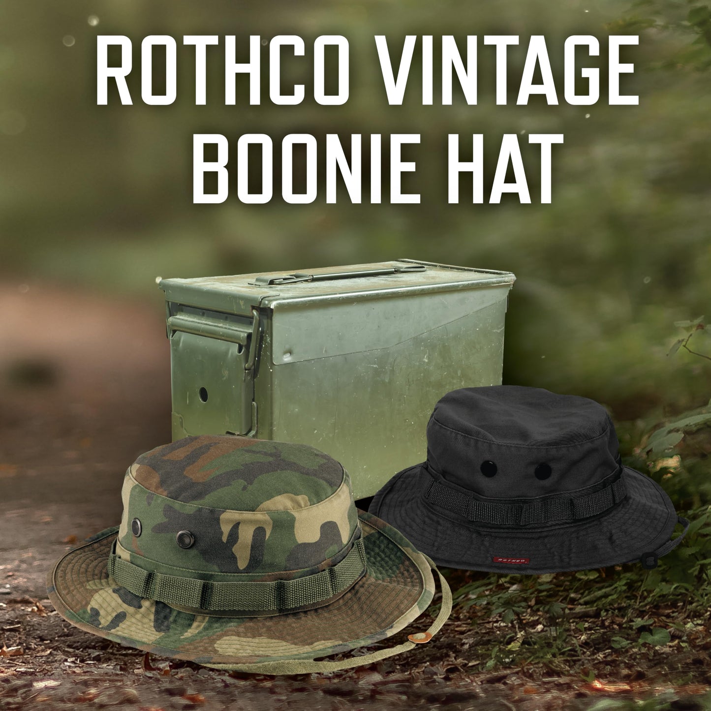 Rothco Boonie Hat - Ultimate Sun Defense for Outdoor Adventures – Woodland Camo – 8