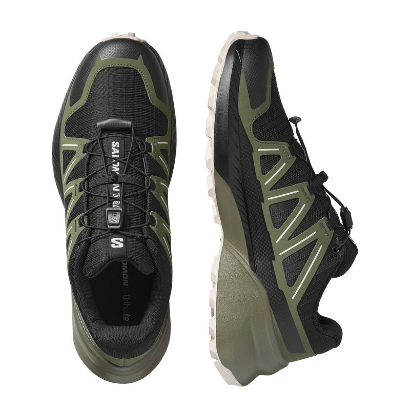 Salomon Men’s Speedcross Peak Trail Running Shoes - Black/Black Forest/Rainy Day - 12 Medium