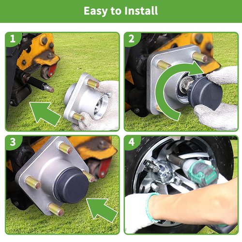 10L0L Golf Cart Front Wheel Hub Assembly Kit with Bearing Seals for Club Car DS 1974-2003, OEM:11011102, 1011153, 1011889, 1011892, 1011894,LM11949 (Pack of 2)