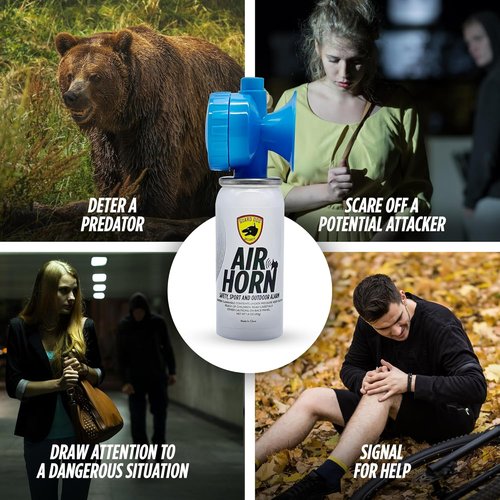 Guard Dog Security Air Horn - Loud Mini Handheld Safety Horn | Powerful Self-Defense Tool, 1.4 oz