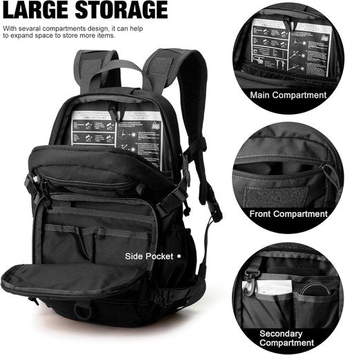 Mardingtop Small Tactical Backpack - Versatile Molle Design for Hiking & Cycling | 15L/25L Options
