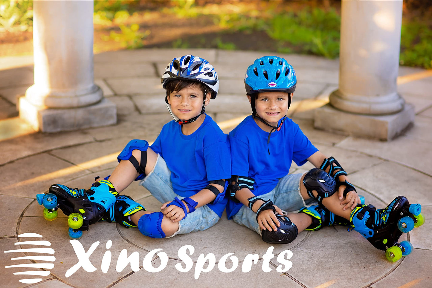 Xino Sports Adjustable Roller Skates for Kids - Pro Quality - Beginner Friendly with Illuminating LED Light-Up Wheels, Durable and Comfortable Design for Boys and Girls (Black, Medium 1-4)