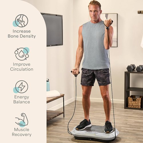 Lifepro Waver Vibration Plate - Full-Body Workout Machine for Muscle Activation & Lymphatic Drainage | Fitness Equipment with Loop Bands