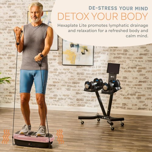 Lifepro HexaPlate Lite Vibration Plate - Full Body Exercise Machine with Magnetic Acupoints for Muscle Toning & Recovery