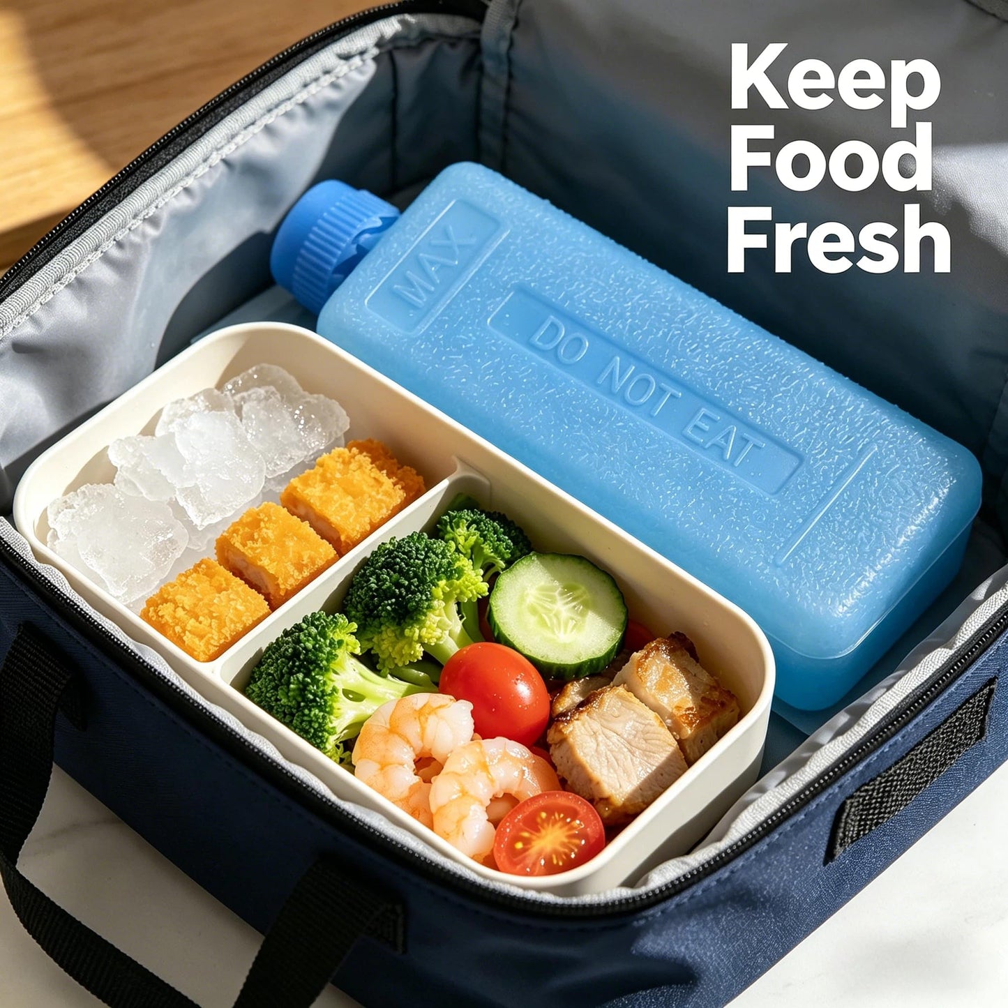 VOSCHOIX Ice Packs for Air Conditioner Coolers, 8pc Reusable Ice Freezer Blocks Cooler Freezer Blocks for Lunch Boxes, Camping, Picnics, Beach, Fishing, Outdoor Sports