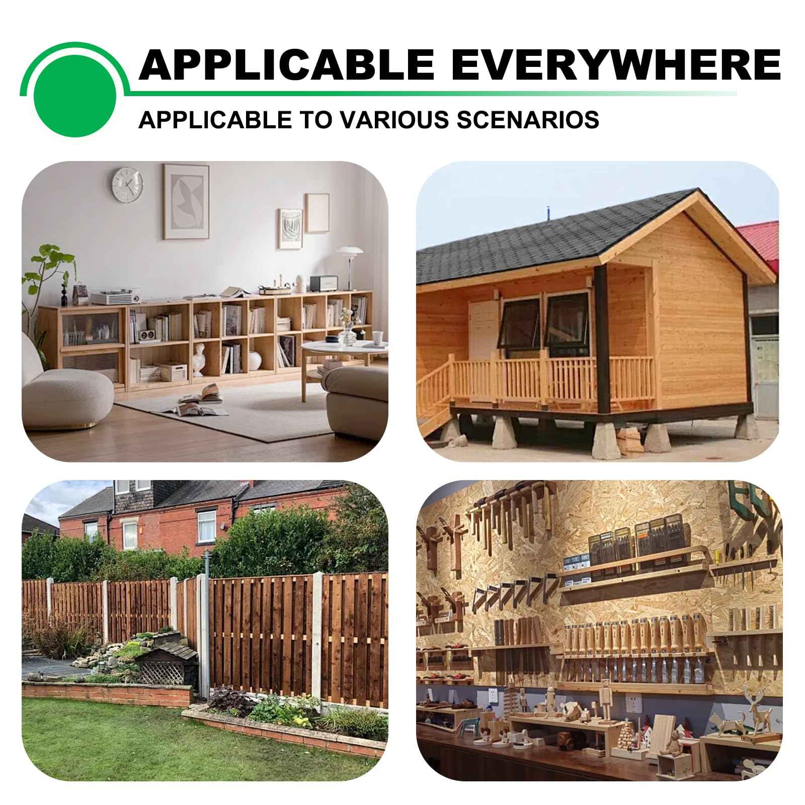 Andorm 8 Pack L Brackets 3x3 for Wood Framing, Heavy Duty Corner Angle, Corner Brace 90 Degree Iron Bracket for Wood Beam with Holes Outdoor Black