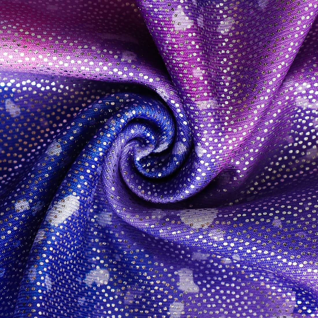 HOZIY Girls Leotards For Gymnastics with Shorts 5t Size 5-6 Years Purple Pink Galaxy Milky Way Stars Starry Biketard Sparkly Outfits For Tumbling Body Gimnasia Nina