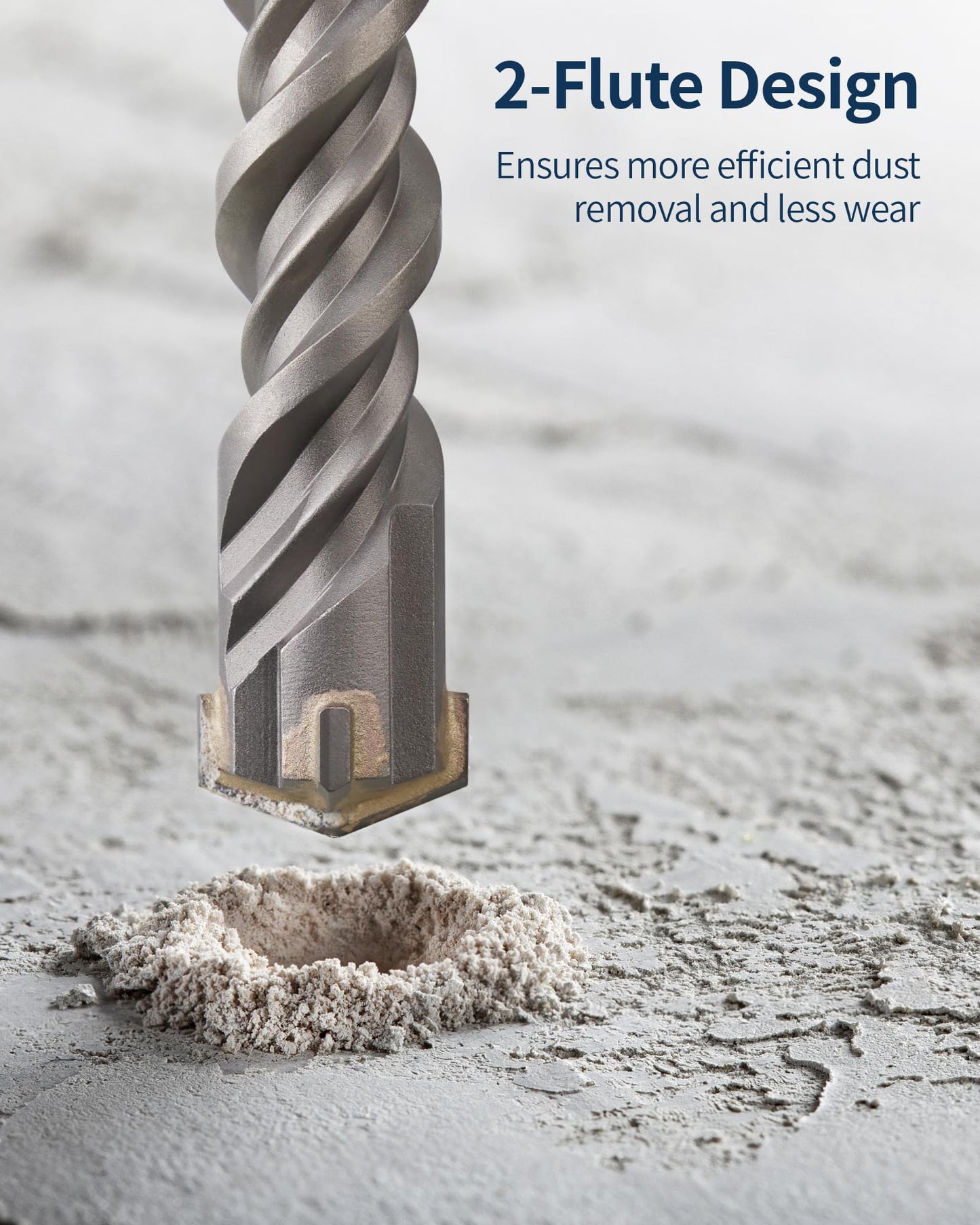 1/4 Inch x 12 Inch SDS Plus Rotary Hammer Drill Bit, Firecore Tungsten Carbide Long Drill Bits for Concrete Masonry Ceramic Tile Cement Walls Brick Rocks Stone, Brocas para Concreto