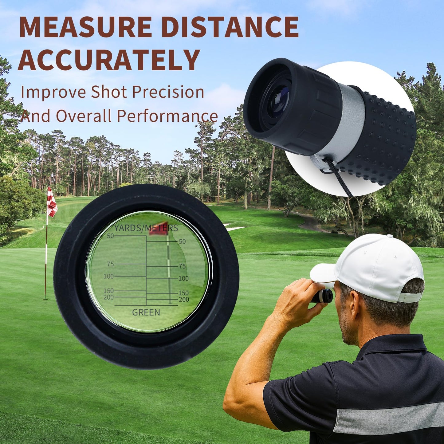 Golf Accessories Gifts for Men - Golfing Essentials Kit for Beginner Golfers with Balls Tees Golf Ball Clamp Rangefinder Scorer Cleaning Brush Multifunctional Divot Knife Gifts for Women Men