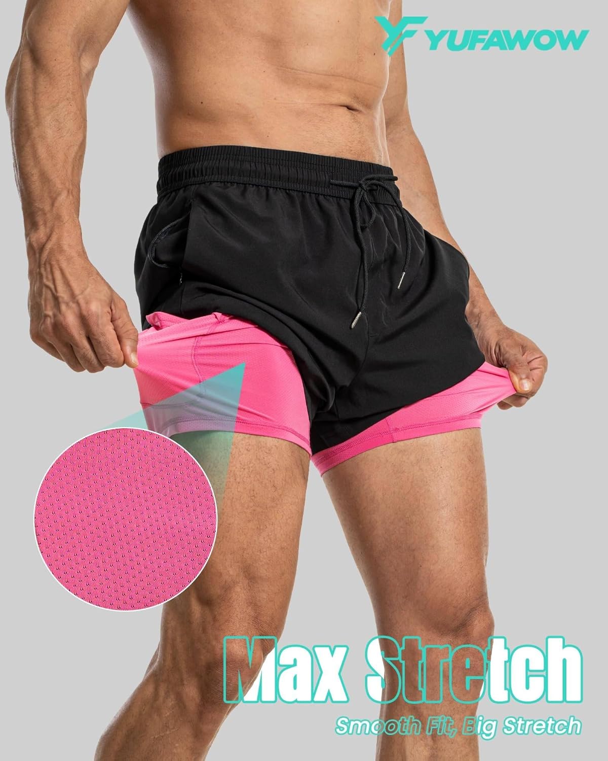 Skiennix Men’s Swim Trunks - Quick Dry 7-Inch Compression Liner with Zipper Pockets for Beach & Gym
