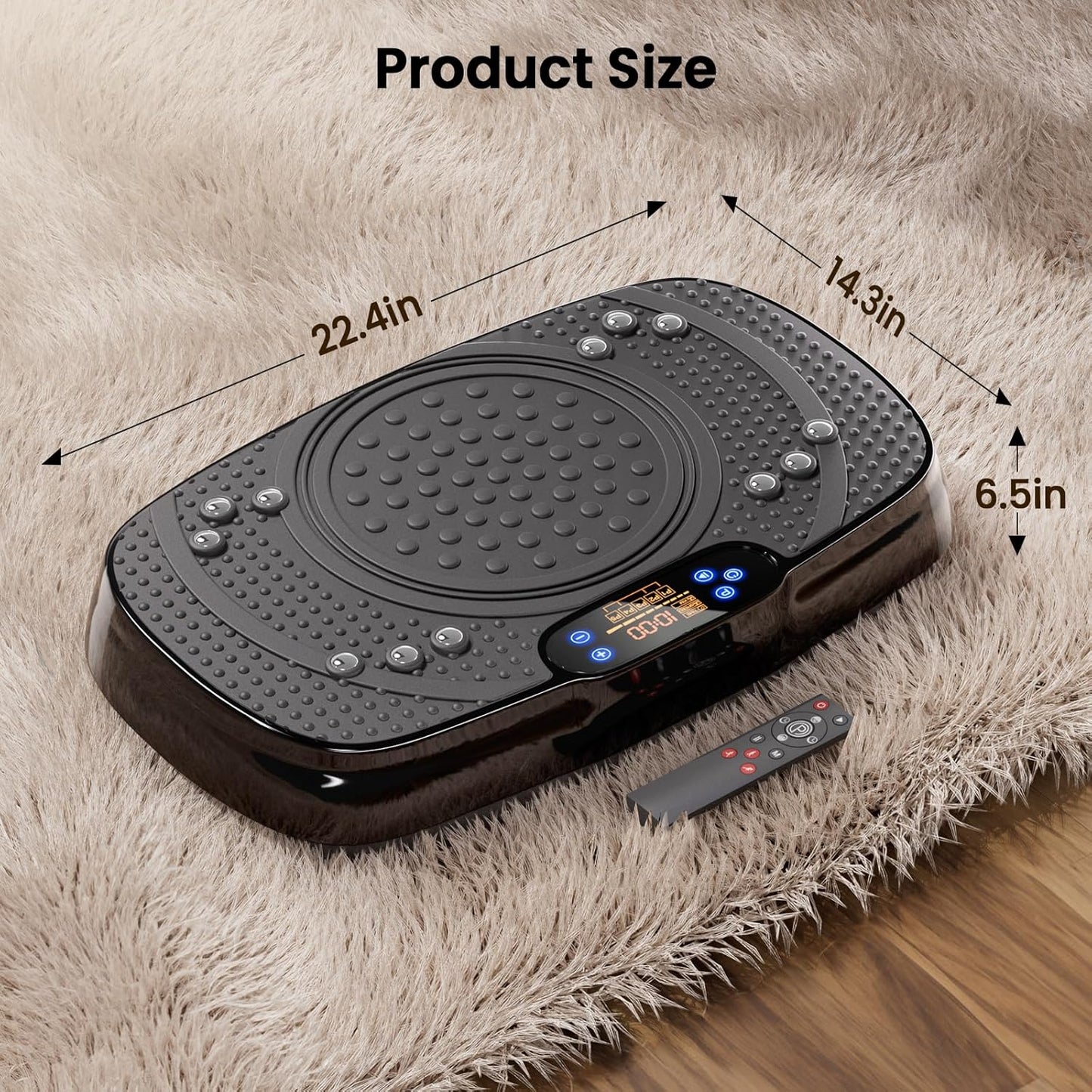 TISSCARE Vibration Plate Exercise Machine - Whole Body Workout Platform for Weight Loss & Lymphatic Drainage | 400lbs Capacity