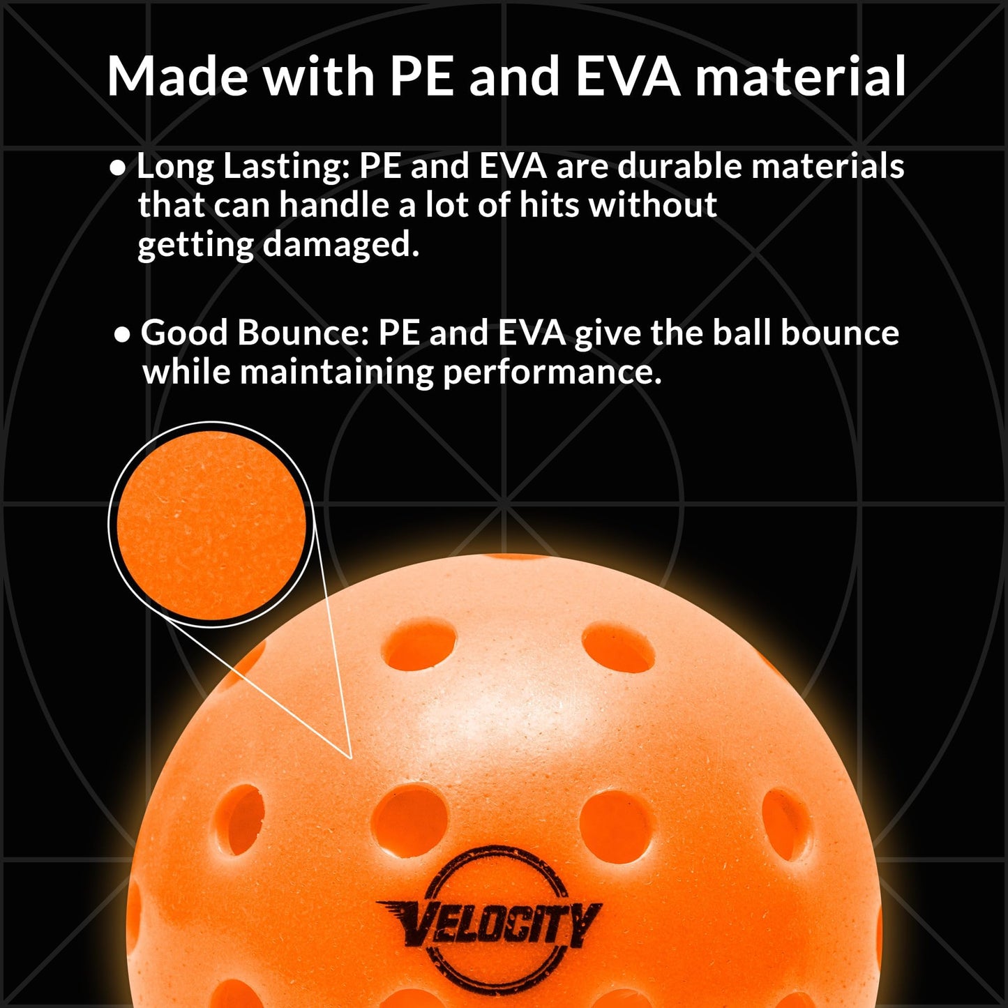 Velocity Outdoor Pickleball Balls, 6 Pack in Blue - USAPA Approved Official Size and Weight 40 Hole Pickleballs