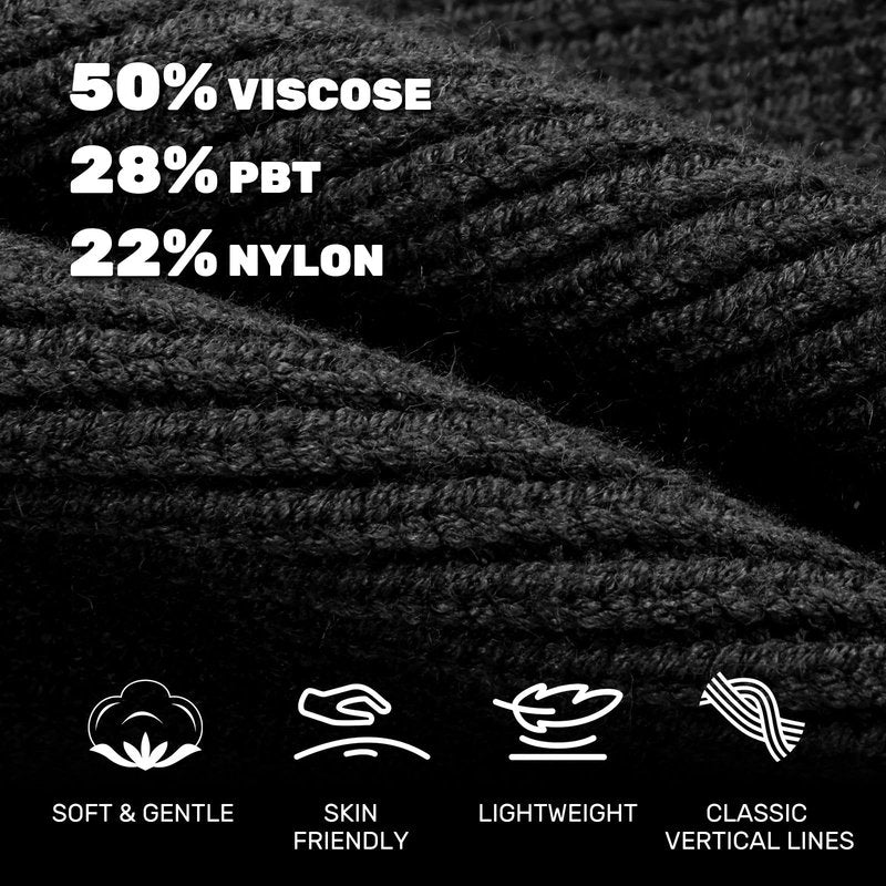 OKKLE Unisex LED Beanie with Light, USB Rechargeable Headlamp Hat, Winter Gifts for Men Women Husband Him Black