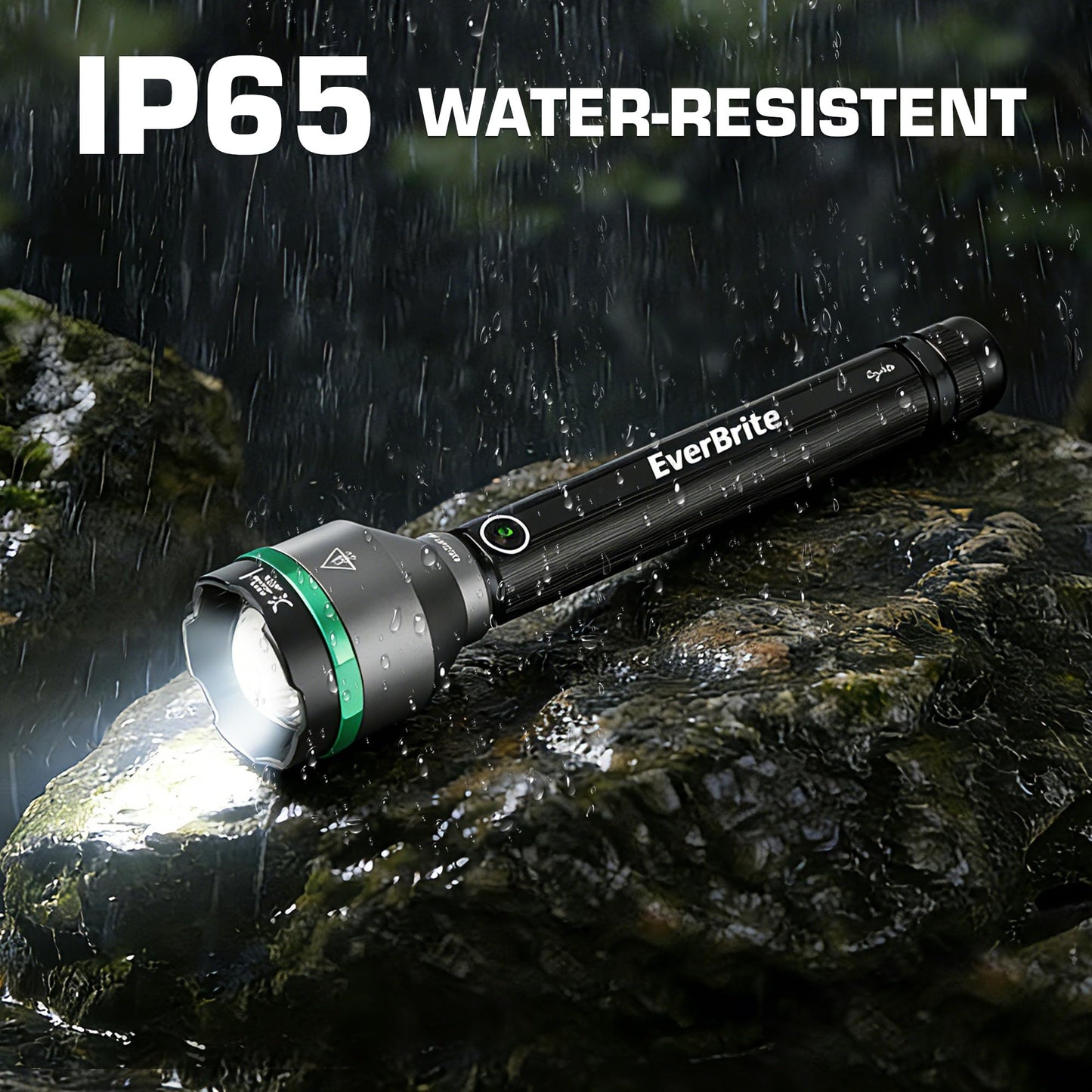 EverBrite 5000 High Lumens Rechargeable Flashlight, 5 Modes Zoomable Tactical Flash Light High Powered, LED Super Bright Spotlight for Hunting Hiking Camping Home Emergency& Survival Gear