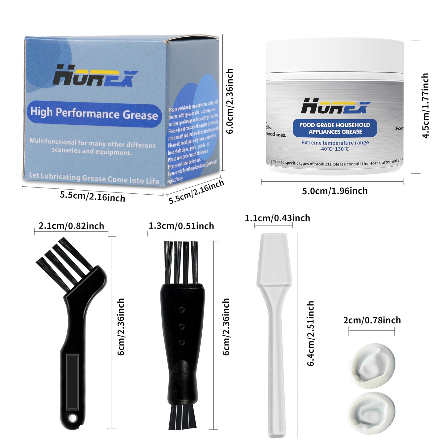 Horex Espresso Machine Grease Food Grade 50g Lubricant Coffee Cream Milk Machine Parts Lithium Gear Maintenance Lubrication Accessories for Barista Cafe All Coffee Machines 1.76oz