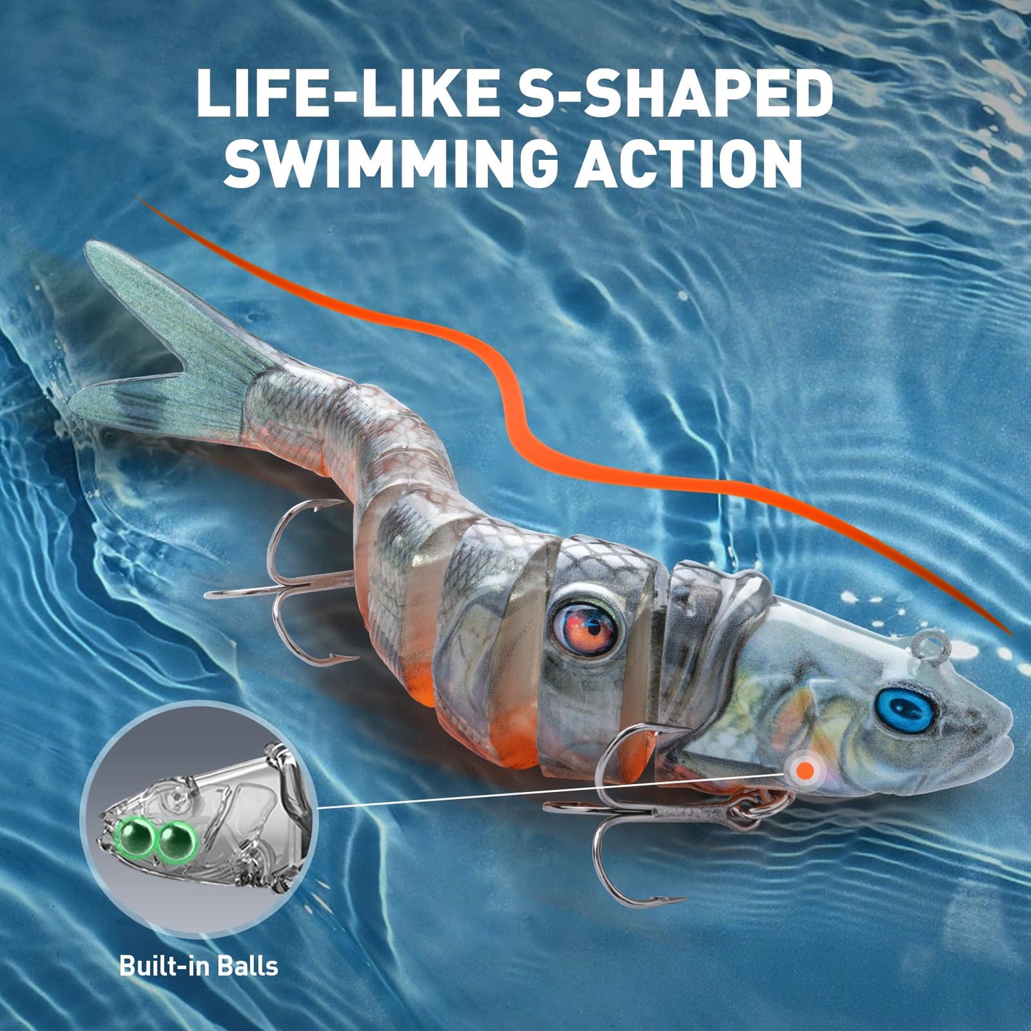 Handing 4.9" Bass Swimbait Fishing Lures
