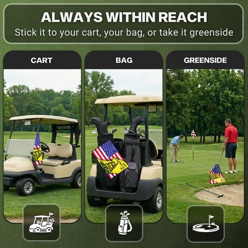Fore Supply Golf Towel with Magnet - Premium Absorbent Microfiber Towel with Clip - 24"x16" - for Cart, Club or Bag - Golf Rag, Accessories & Golfing Gear - Waffle Weave Pattern (Tread USA)