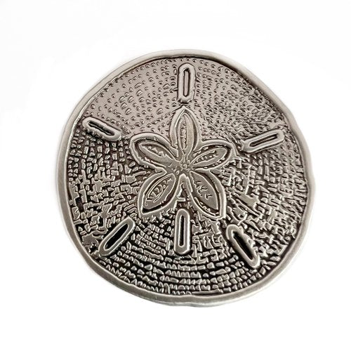 Full Metal Markers Sand Dollar Magnetic Metal Golf Ball Marker with Hat Clip for Men and Women - Unique Marker for Putting Green - Golf Accessories - 1 Ball Marker + 1 Hat Clip
