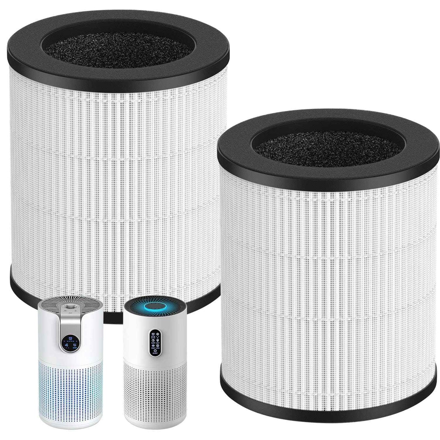 Doifyn M03 Replacement Filter Compatible with MOOKA M03 & B-D03 Air Purifier, True Filter, Activated Carbon & Pre-filter, 3-in-1 Filtration System for Home Large Room up to 1500 ft², 2 Pack