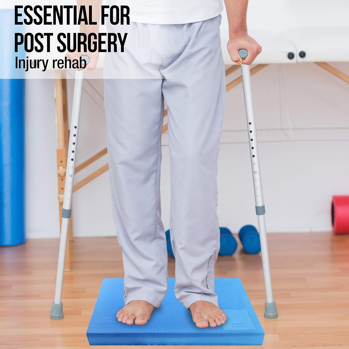 Pete's Choice Foam Balance Pad - XL Size with Free Stretching Strap & Guide | Ideal for Physical Therapy & Rehab