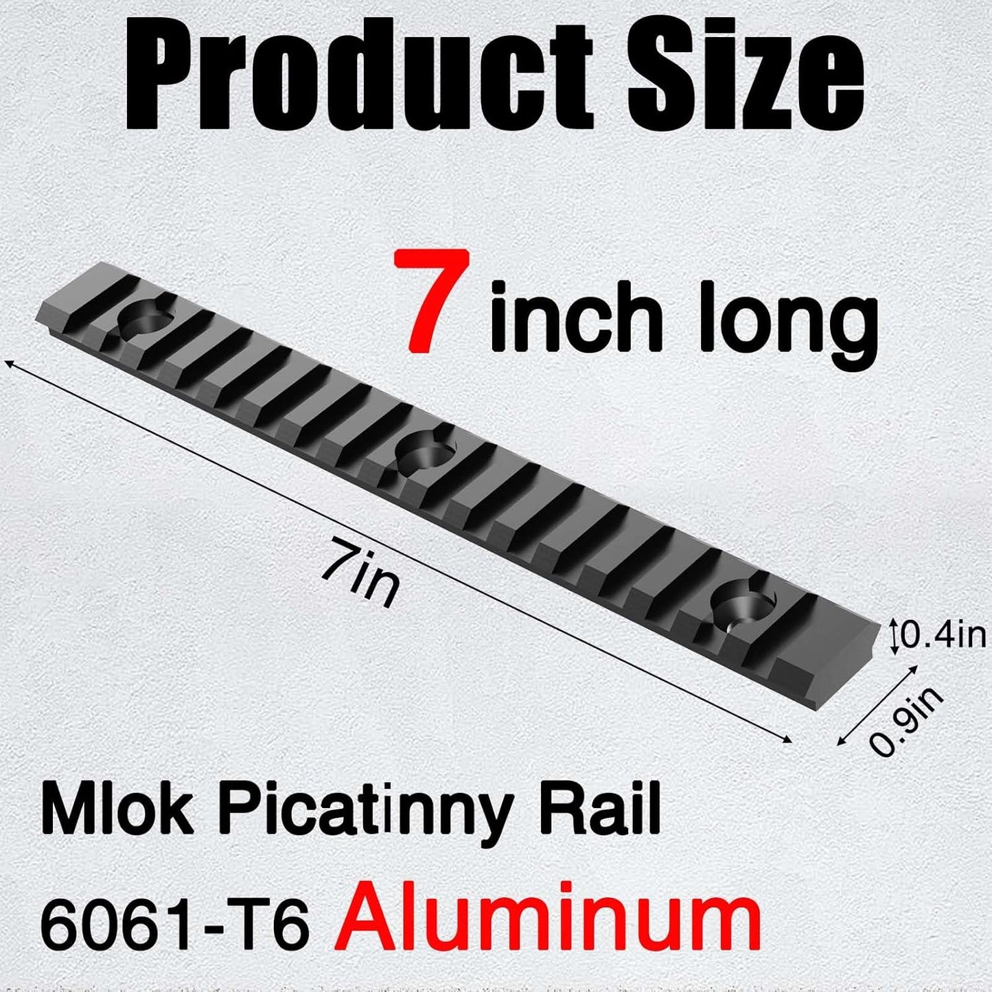 Skiennix Aluminum Picatinny Rail Accessories - Sturdy 7/10/14 Inch Mlok Guide Rail with T-Nuts & Screws