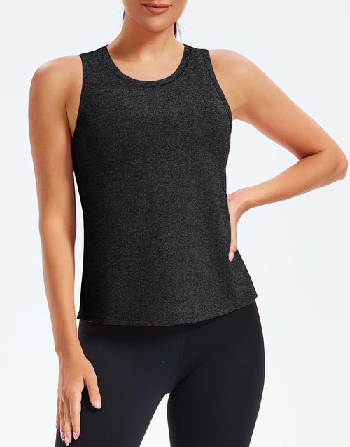 Alaroo Women's Workout Tank Tops - Sleeveless Athletic Crop for Yoga, Running & Gym