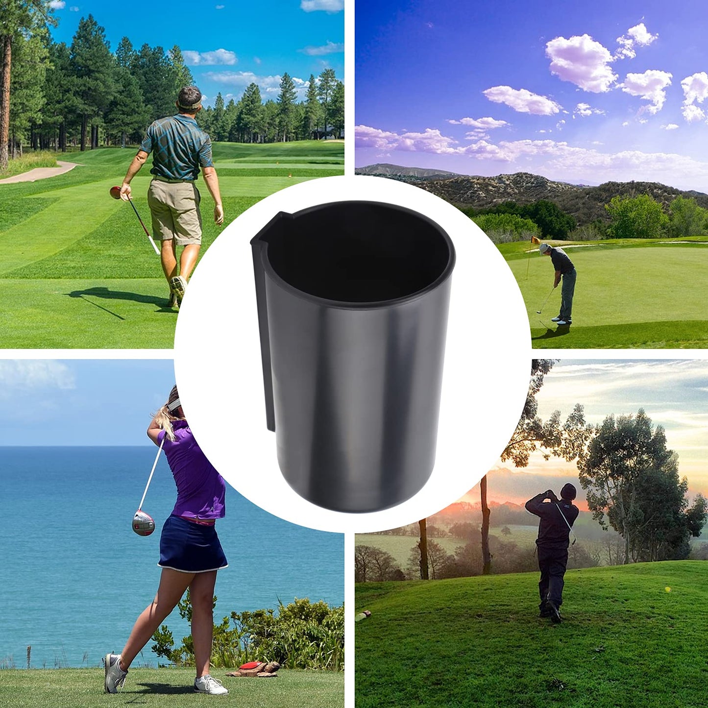 Golf Sand Bottle Holder, Durable Engineering Plastic Universal Golf Cart Accessory, Secure Fit for Golfers on Courses and Carts
