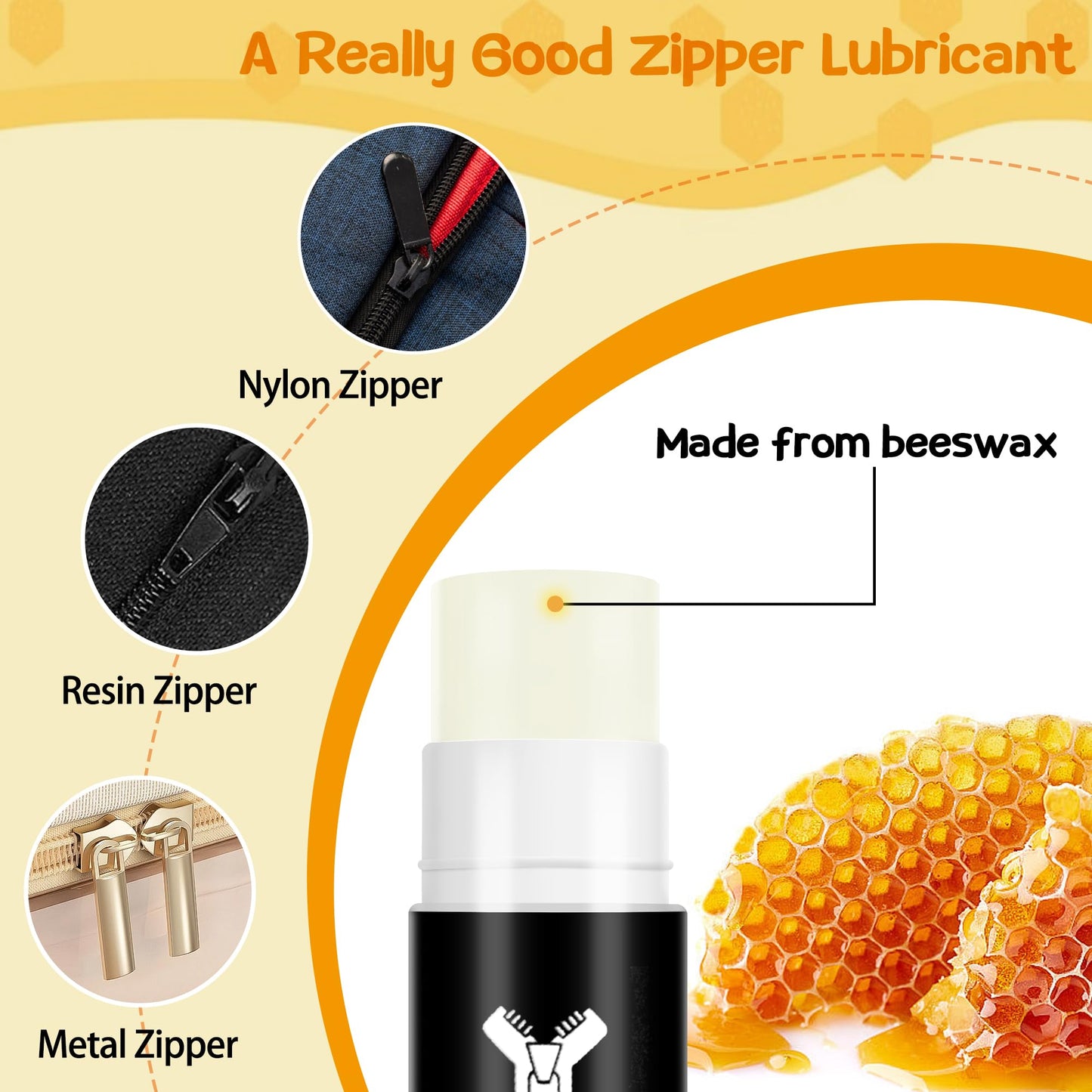 Shupakul 4 Pcs Hunting Zipper Wax Sticks-Portable Snap and Zipper Lubricant-Wax Snap and Zipper Lube for Hunting Clothes Ice Fishing Tents Blinds