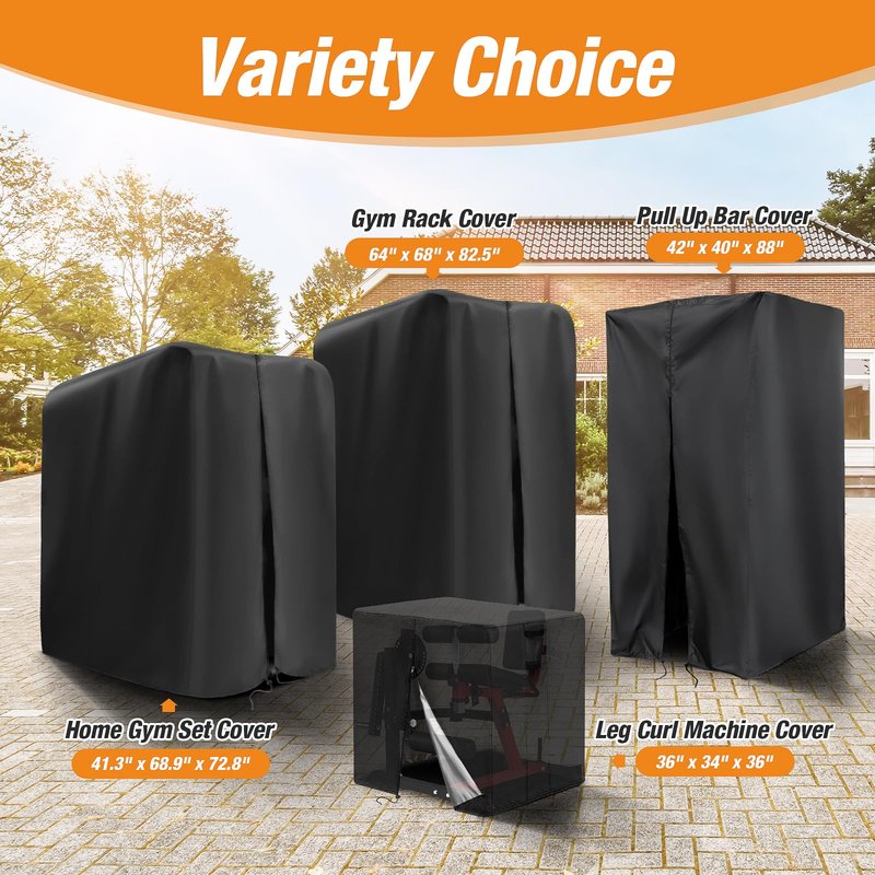 Guisong Leg Extension and Curl Machine Cover,Heavy Duty Waterproof Leg Press Machines Cover for Home Gym EqQuipment,600D Dustproof Exercise Bench Covers for Workout Machine