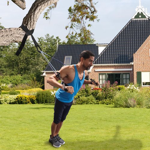 Resistance Bands Set with Separate Outdoor Anchor, KAKICLAY Exercise Bands for Indoor and Ourdoor Use, Versatile Resistance Bands for Men and Women