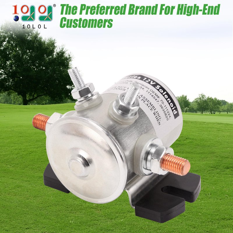 10L0L Golf Cart 12V Solenoid Assembly for EZGO Marathon (1979-1994), Cushman, Jacobsen Gas Golf Cart, 4 Terminal Continuous Duty OEM 16542G1, 16542-G1, 889673, 70-111224, 3635820