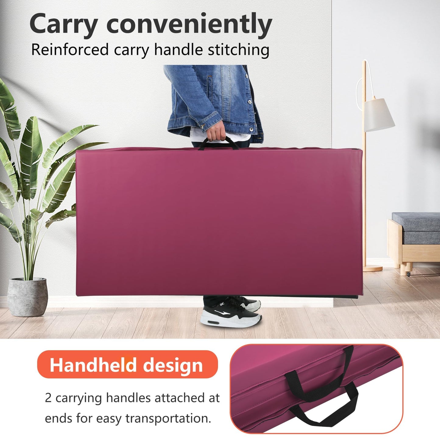 Yoga Mat Thick 2 inch Workout Gym Mat for Home, Exercise & Gymnastics