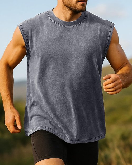 CHICGAL Men's Tank Tops - Summer Sleeveless Cotton Muscle Tee Shirts | Loose Fit, Comfortable Style