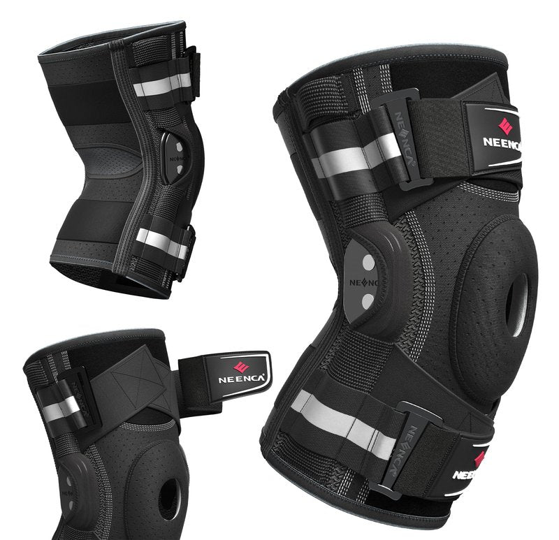 NEENCA Professional Knee Brace for Knee Pain, Hinged Knee Support with Patented X-Strap Fixing System, Medical for Pain Relief, Arthritis, Meniscus Tear, ACL, PCL, MCL, Runner, Sport -FSA/HSA Eligible