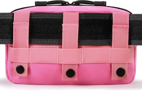 FRTKK Tactical Molle Admin Pouch - Utility EDC Tool Bag with US Flag Patch & Keychain | Horizontal Design
