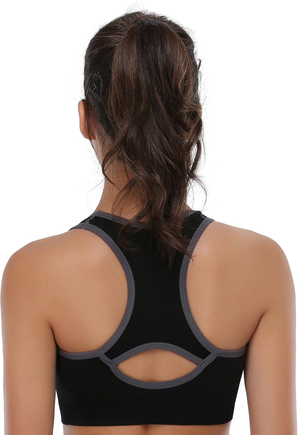 Skiennix Women's High Impact Seamless Racerback Sports Bra - Ideal for Yoga & Gym Workouts