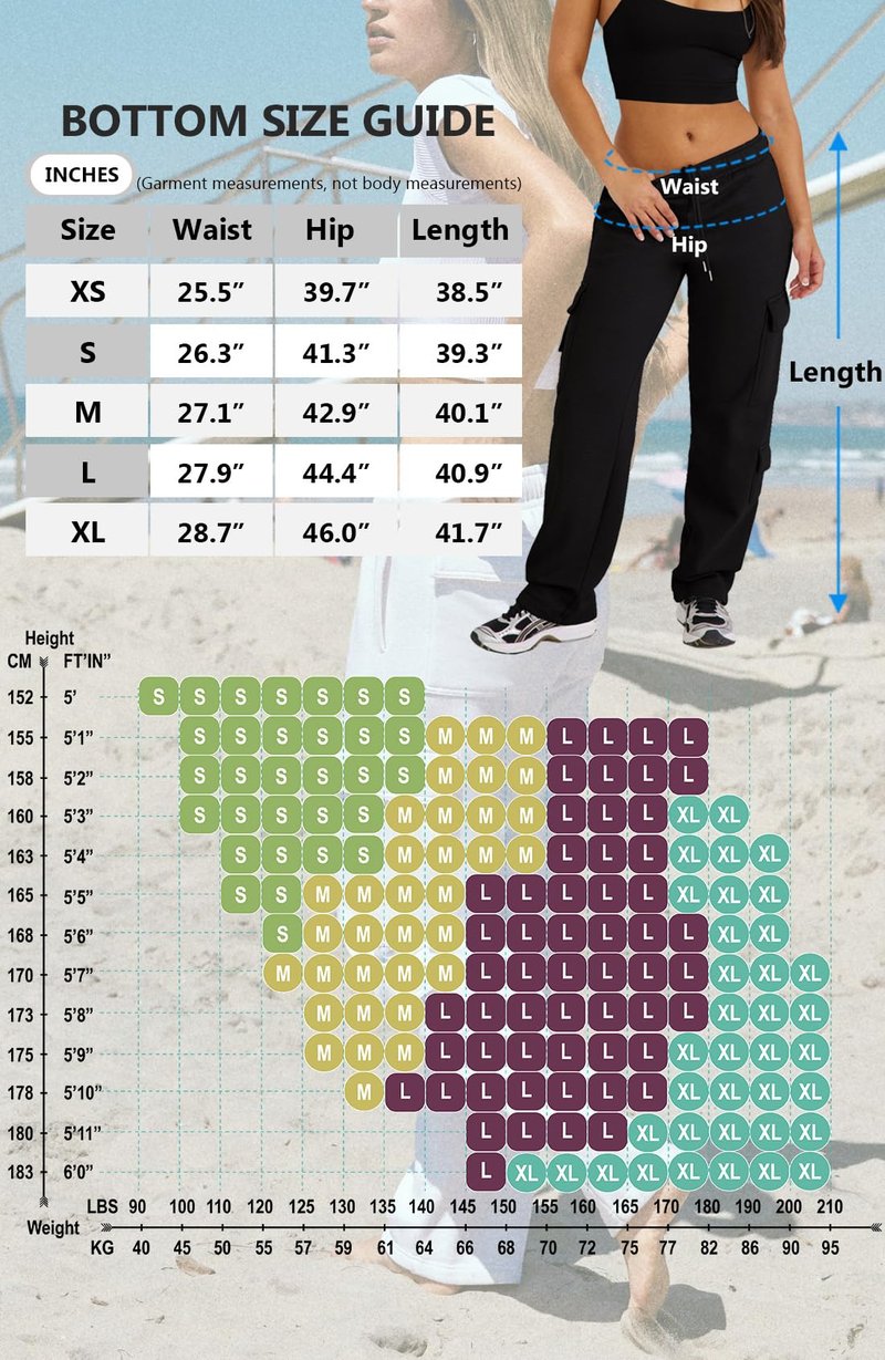Waitfairy Cargo Sweatpants for Women Straight Leg Fleece Lined Joggers Women Barrel Baggy Sweat Pants for Girls Fall Outfits Red M