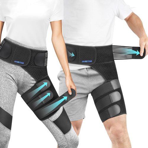 Janustar Sciatica Pain Relief Devices, Hip Brace for Women Men, Thigh, Groin, Hamstring Compression Sleeve