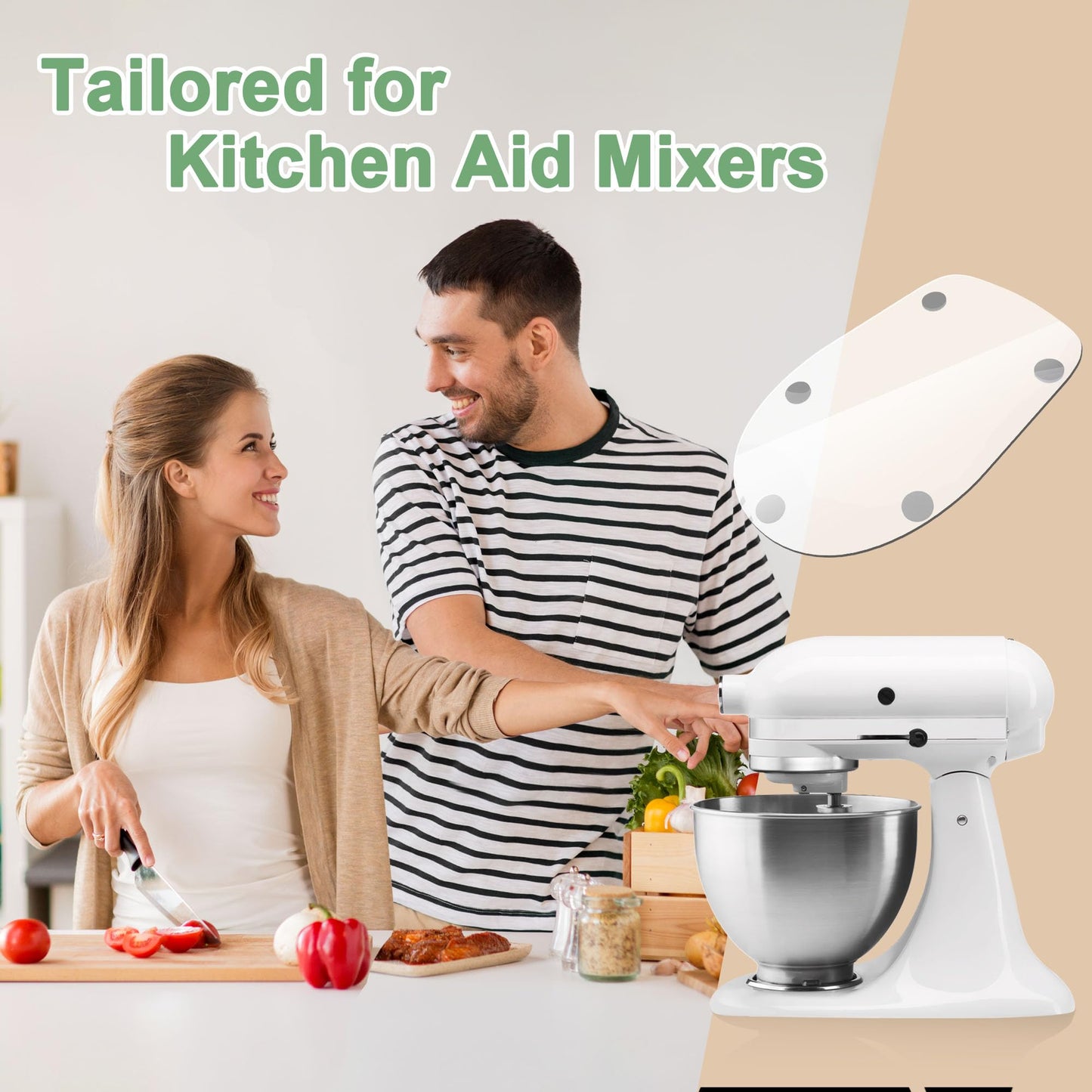 Mixer Slider Mat for KitchenAid 4.5 QT Tilt Head Stand Mixer, Sliding Tray Slider Pad for Kitchen Aid 4.5 Qt Stand Mixers Accessories, Clear