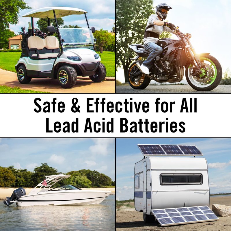 Battery Renew Solution for Golf Cart Batteries - 1 Gallon - Lead Acid Desulfator Refill - Treats Up to 6 Batteries - Refurbish, Repair & Restore Any 6 Volt, 8 Volt or 12 Volt - Made in USA - Non-Toxic