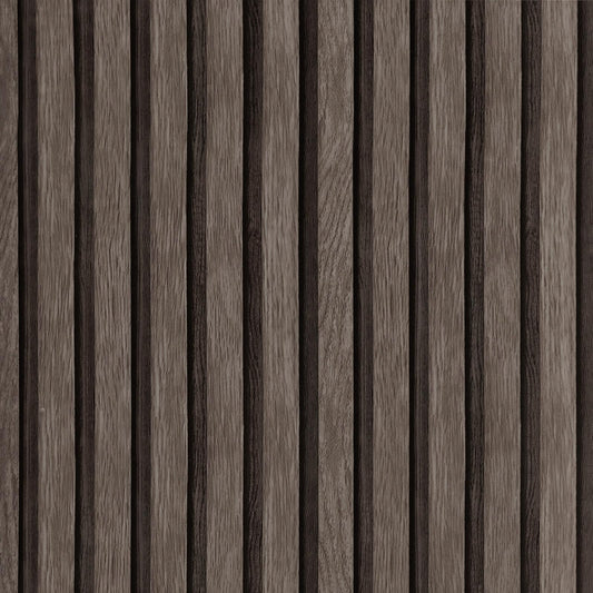 Yun-aeon Natural Wood Peel and Stick Wallpaper Wood Slats - 17.3"x 120" Dark Brown Self-Adhesive Waterproof Vinyl Removable Wall Paper for Wall Decor Bedroom