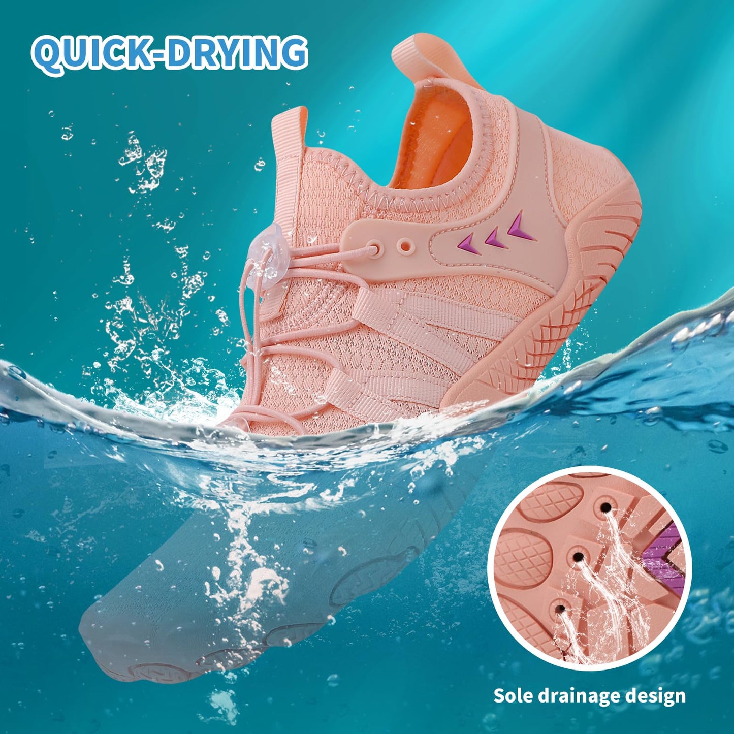 Water Shoes for Women Men Beach Women Swim Pool River Barefoot Quick Dry Slip-on for Pool Beach Surf Water Park Yoga