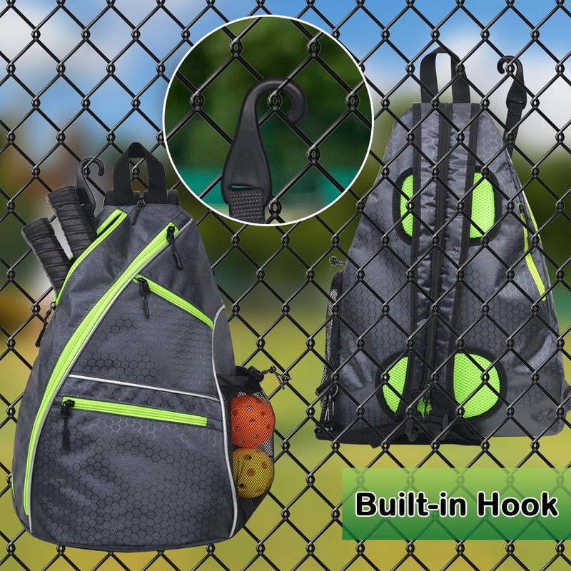 yuboo Pickleball Bag - Large Capacity Sling Backpack for Paddles & Gear, Adjustable & Lightweight for Men/Women - Court, Travel & Training