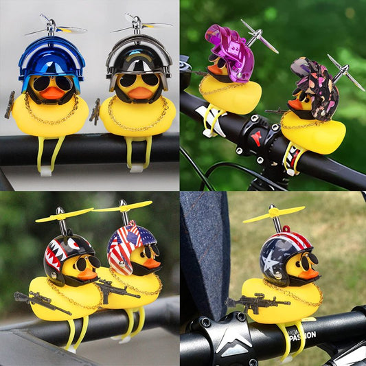 wonuu Rubber Duck Car Ornaments, Squeeze Duck Dashboard Decorations Bicycle Decor for Cycling Motorcycle & Bicycle Accessories Decorations (‎Brilliant Blue-L&G)